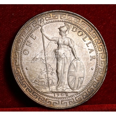 Inglaterra. Trade dollar. 1902. Bombay. SC-