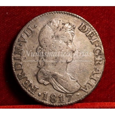 Fernando VII. 8 reales. 1817. Sevilla. MBC-