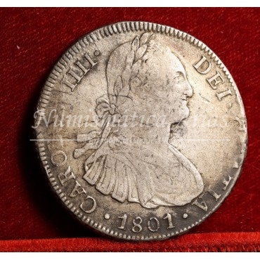 Carlos IV. 8 reales. 1801. Potosí. Ensayador. PP. MBC-