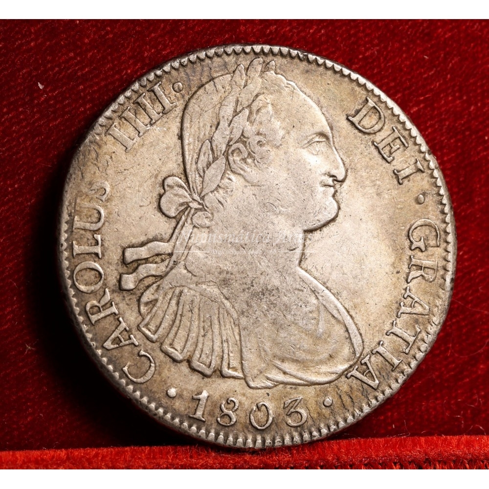 Carlos IV. 8 reales. 1803. México. Ensayador: FT. MBC+