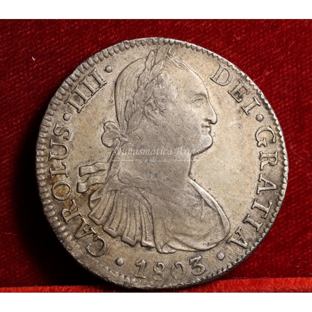 Carlos IV. 8 reales. 1803. México. Ensayador: FT. MBC+