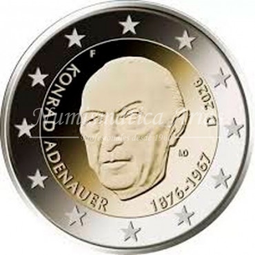 2€ 2026 Alemania - Konrad Adenauer (ceca suelta aleatoria)