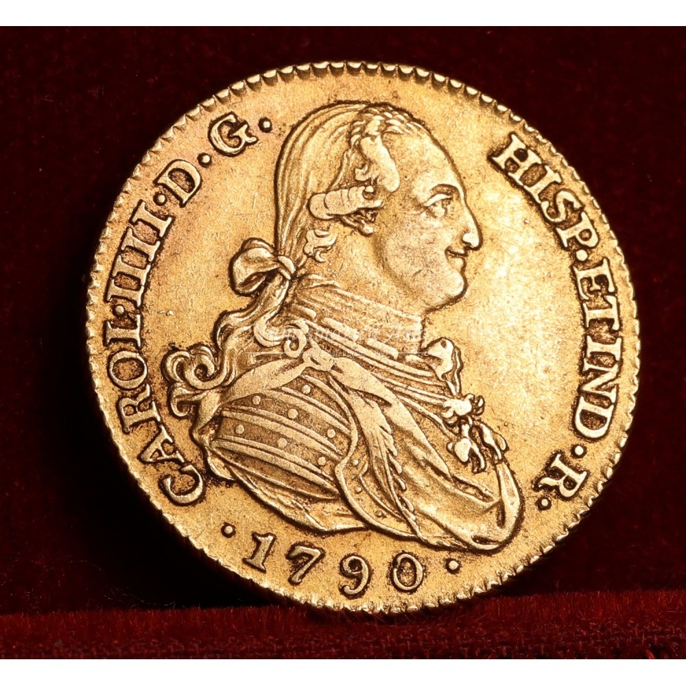 Carlos IV. 2 escudos. 1794. Madrid. Ensayador: MF. EBC+