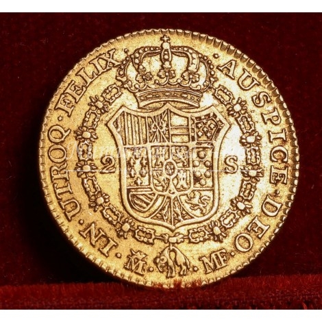 Carlos IV. 2 escudos. 1794. Madrid. Ensayador: MF. EBC+