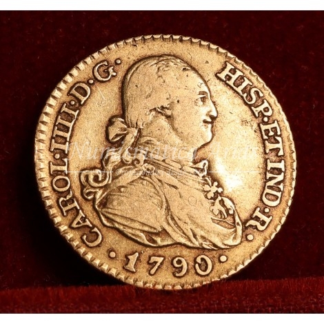 Carlos IV. 1 escudo. 1790. Madrid. Ensayador: MF. MBC-