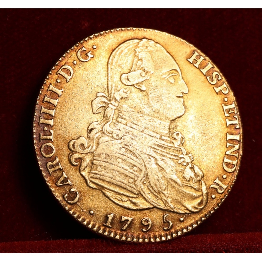 Carlos IV. 4 escudos. 1795. Madrid. Ensayador: MF. MBC-