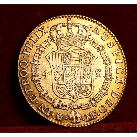 Carlos IV. 4 escudos. 1795. Madrid. Ensayador: MF. MBC-