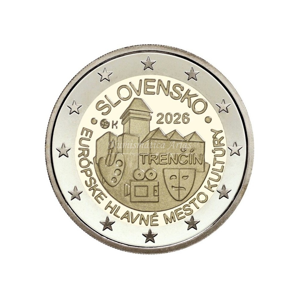 2€ 2026 Eslovaquia - Trenčín, Capital Europea de la Cultura 2026