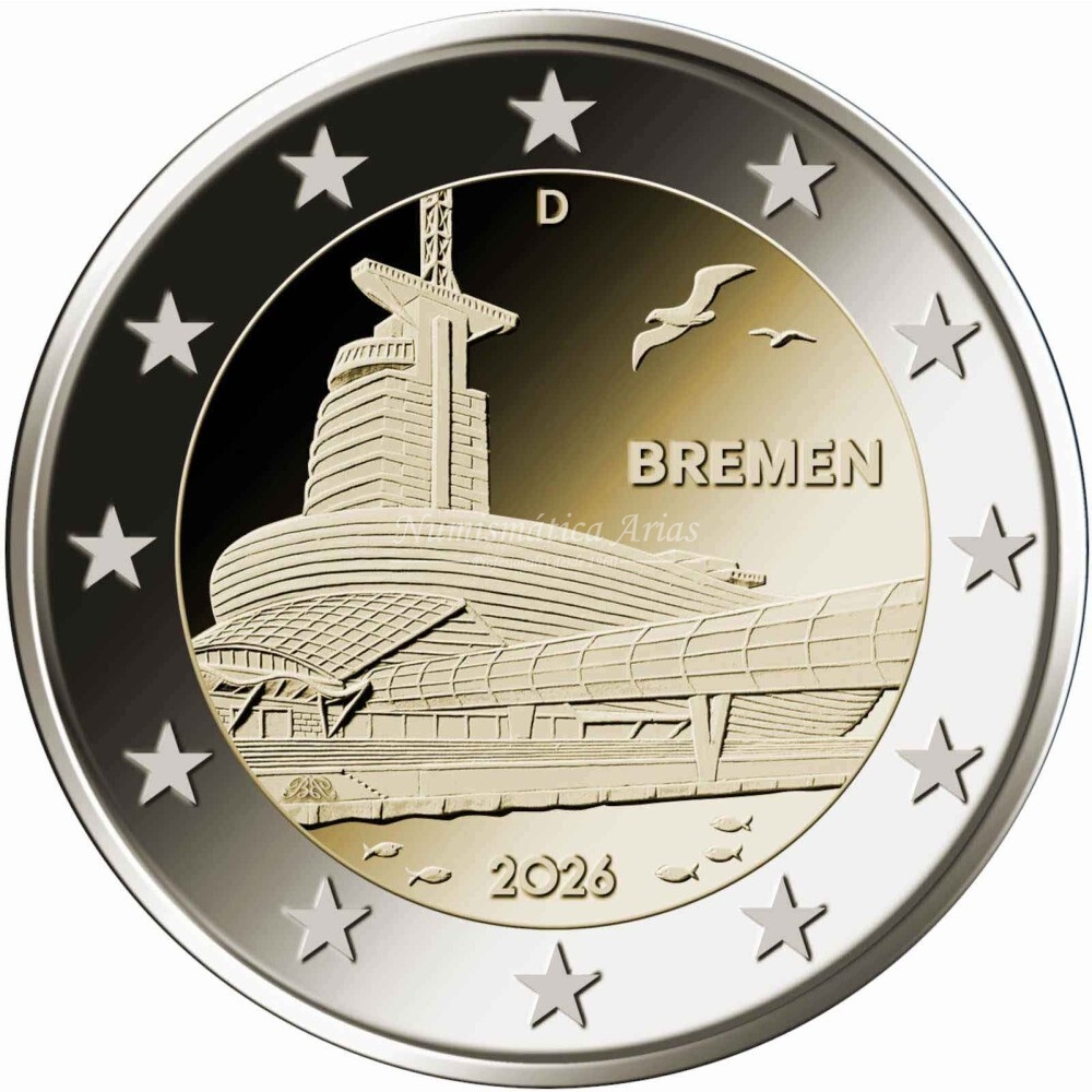 2€ 2026 Alemania - Estado de Bremen - Casa del Clima Bremerhaven (ceca suelta aleatoria)