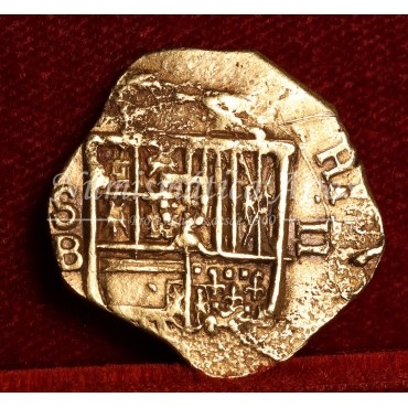 Felipe III. 2 escudos. 1598/1612. Sevilla. Ensayador: B. Tipo OMNIVM.