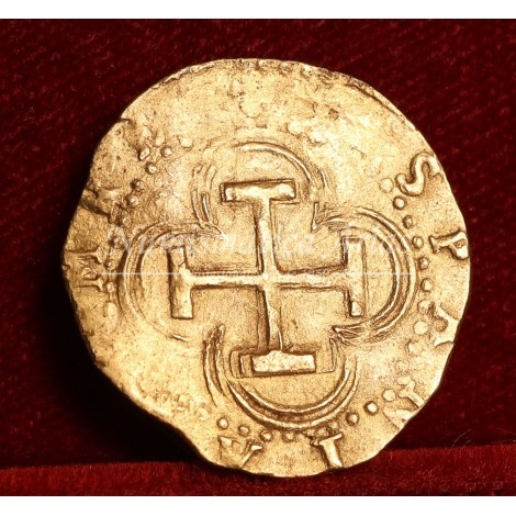 Felipe II. 1 escudo. 1556/1598. Sevilla. Ensayador: P tumbada. MBC+