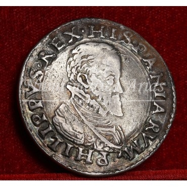 Felipe II. 1 escudo. S/F. Milán. MBC+