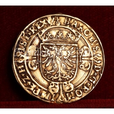 Carlos V. 1/2 real de oro. S/F. Amberes. EBC+