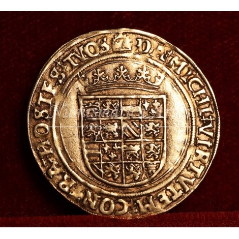 Carlos V. 1/2 real de oro. S/F. Amberes. EBC+