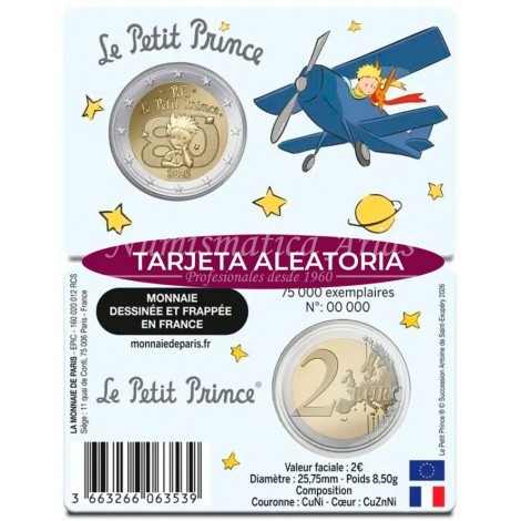 2€ 2026 Francia - El Principito (tarjeta aleatoria)
