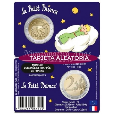 2€ 2026 Francia - El Principito (tarjeta aleatoria)
