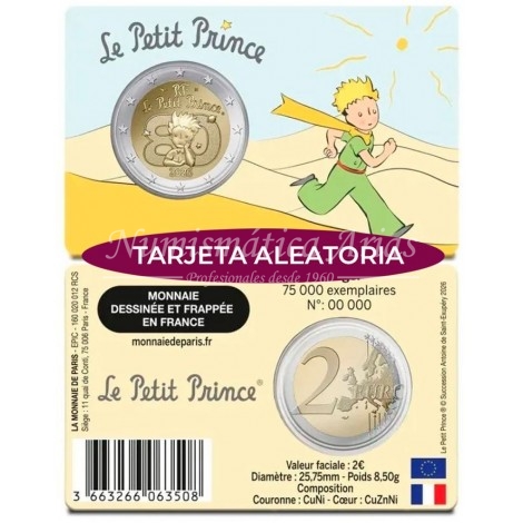 2€ 2026 Francia - El Principito (tarjeta aleatoria)