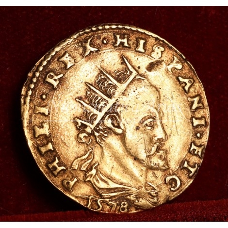 Felipe II. Doppia. Milán. 1578. MBC+