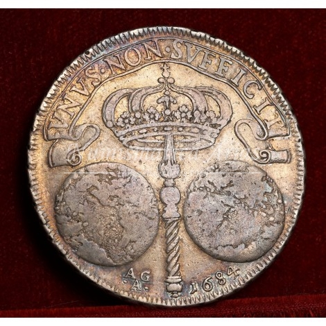 Carlos II. Ducatón. 1684. Nápoles. AG/A. MBC+