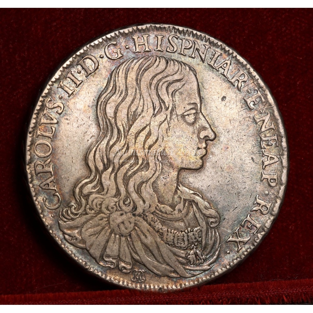 Carlos II. Ducatón. 1684. Nápoles. AG/A. MBC+