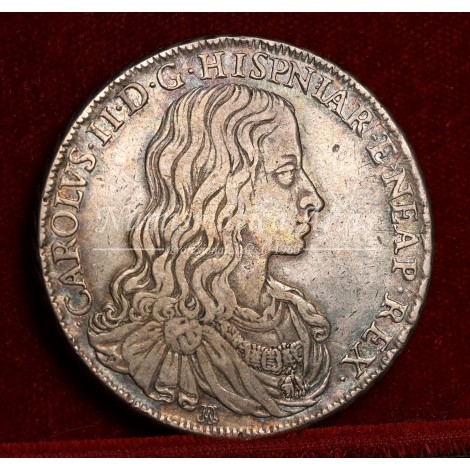 Carlos II. Ducatón. 1684. Nápoles. AG/A. MBC+