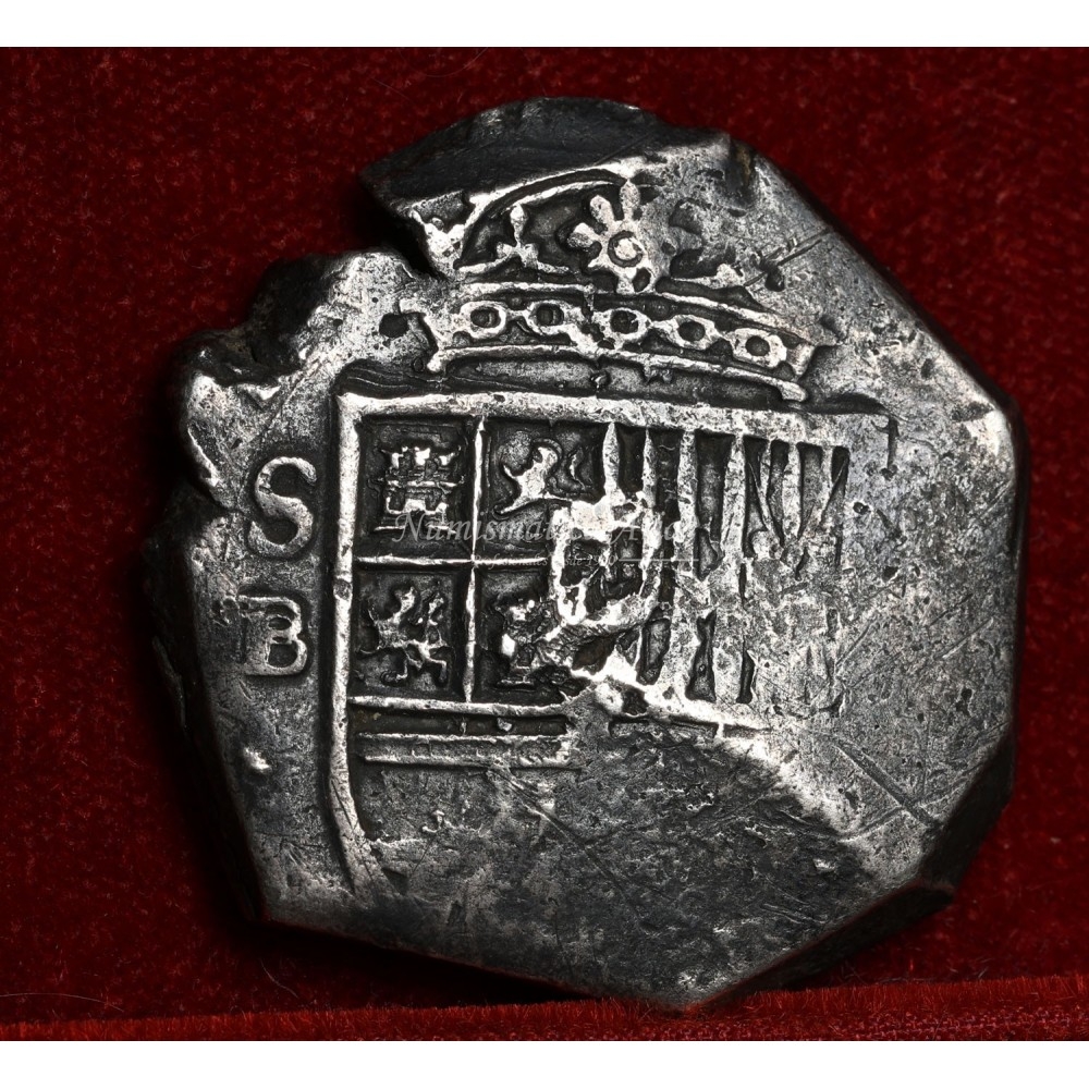 Felipe III. 1598-1621. 8 reales. Sevilla. B. MBC.