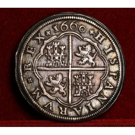 Felipe IV. 8 reales. 1660. Segovia. Ensayador: IBR (monograma). EBC+