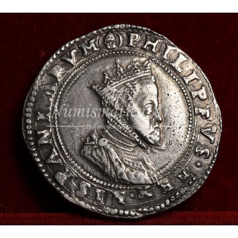 Felipe II. 1/2 escudo. S/F. Milán. EBC+