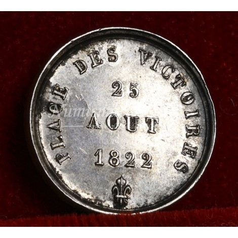 Francia. Medallet. Restauración de la estatua de Luis XIV.