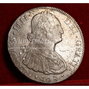 Carlos IV. 8 reales. 1808. Potosí. Ensayador. PJ. EBC-
