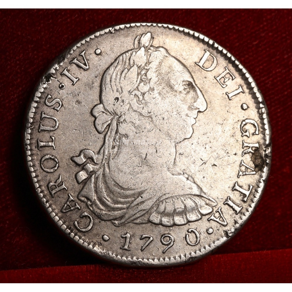 Carlos IV. 8 reales. 1790. Lima. Ensayador: IJ. MBC-