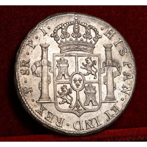 Fernando VII. 8 reales. 1819. Potosí. Ensayador: PJ. EBC+