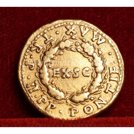 Nerón. Aúreo (55-56 d.C.) Roma. Calicó 420.