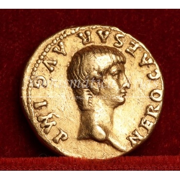 Nerón. Aúreo (55-56 d.C.) Roma. Calicó 420.