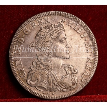 Carlos II. Ducado de 100 granas. 1693. Nápoles. Ensayador: AG A. EBC+.
